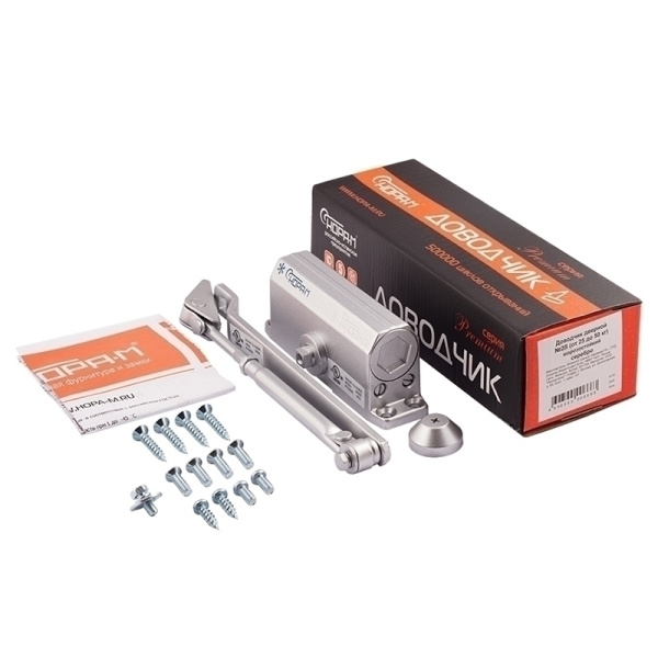 Доводчик Нора-М Доводчик №2S F (до 50кг) (серебро) морозостойкий