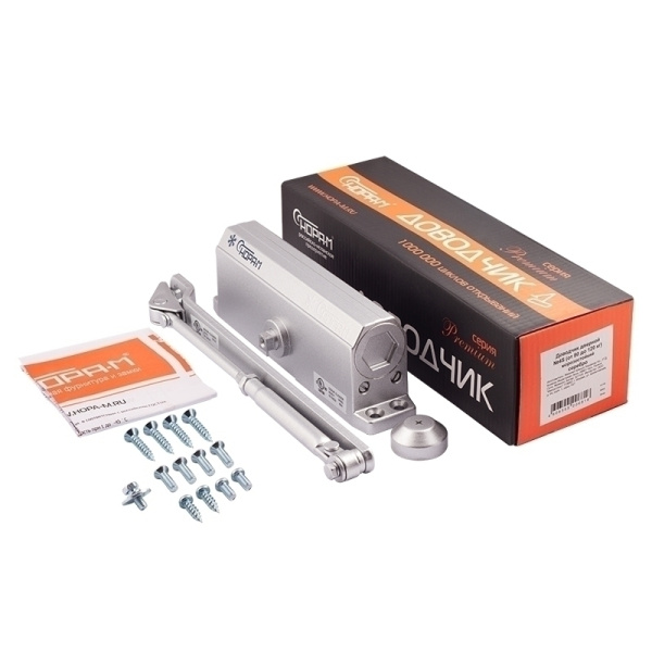 Доводчик Нора-М Доводчик №4 S (до 120кг) (серебро) морозостойкий