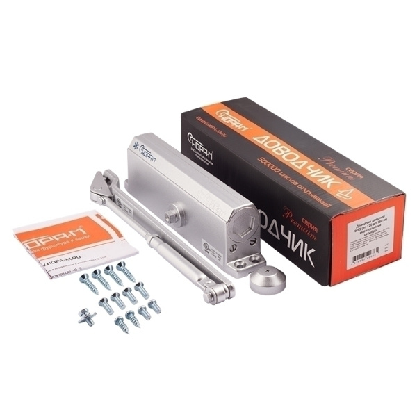 Доводчик Нора-М Доводчик №5 S (до 160кг) (серебро) морозостойкий