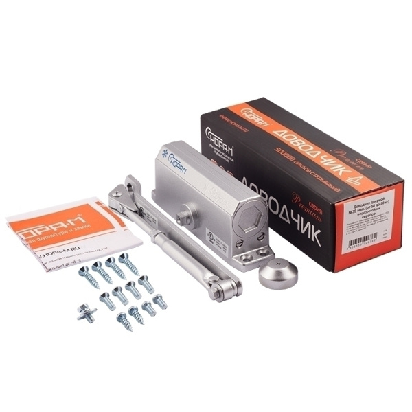 Доводчик Нора-М Доводчик №3 S мал.(до 80кг) (серебро) морозостойкий