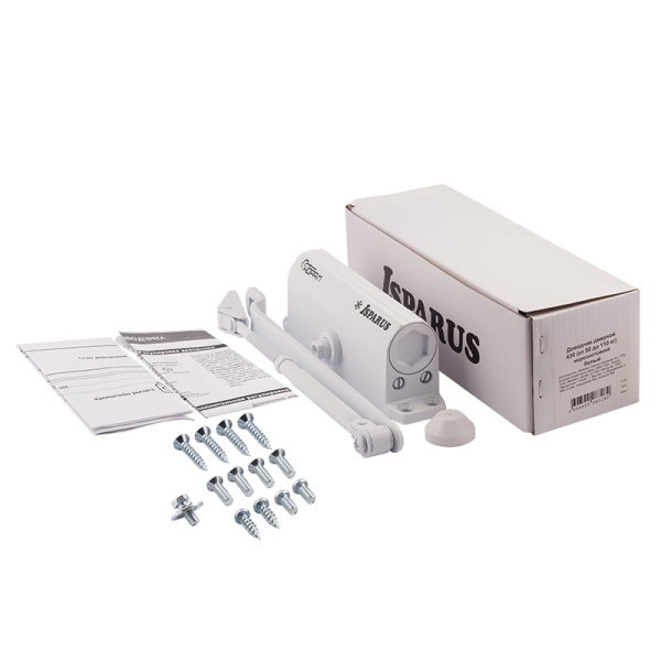 Доводчик Нора-М 420 ISPARUS (от 40 до 90кг) (серебро) морозостойкий