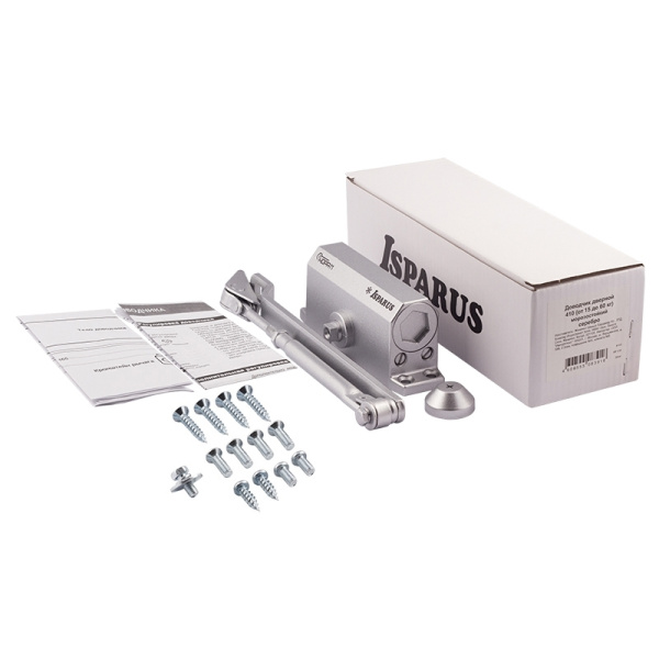 Доводчик Нора-М 410 ISPARUS (от 15 до 60кг) (серебро) морозостойкий